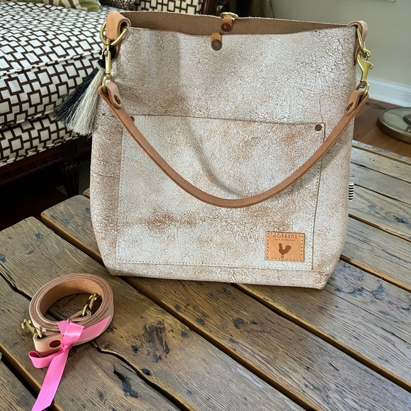 Meanwhile Birch White Leather Carryall and Crossbody - Picture 1 of 7